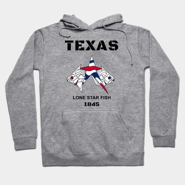 Lone Star State, Texas Lone Star Fish Hoodie by The Witness